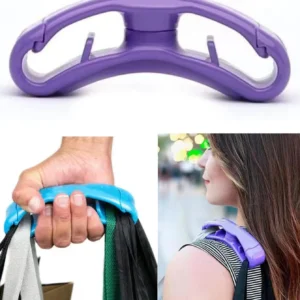 One-piece soft handle plastic bag holder to save effort and avoid hand fatigue (random color)