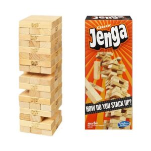 Classic Jenga Wooden Stacking Tower Board Game for Kids & Adults