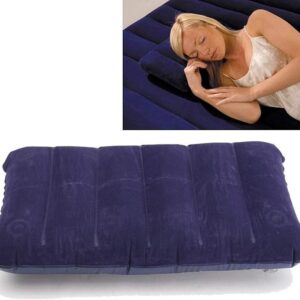 Inflatable Flocked Velvet Camping Sleeping Travel Pillow