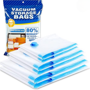 Vacuum Compression Storage Bag | Space Saver Seal Bags for Clothes Storage, Pillows, Comforters and Blankets