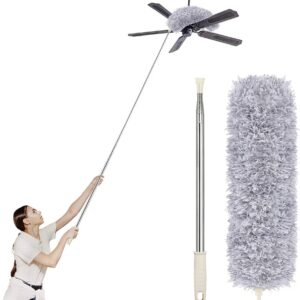 Microfiber Duster for Cleaning with Telescoping Extension Pole