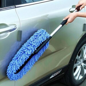 Car Cleaning Mop Removable Telescopic Wax Mop Dust Removal Car Wash Brush Microfiber Car Dust Cleaning Brushes Duster(random color )