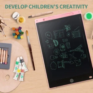 12 inch LCD writing tablet for kids – digital drawing pad – erasable writing board – writing pad (random color)