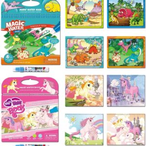 Magic Coloring Book with Water Pen(Number of pages 4)random color