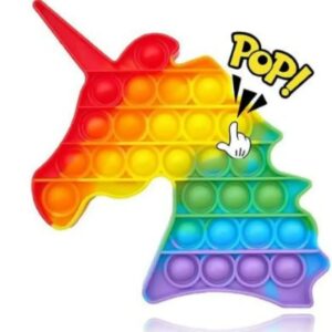 Pop It Fidget Toys, 4 inches Push Pop Bubble Fidget Silicone Stress Relief Toy,Great Fidget Toy Gifts for Girls Boys Kids Adults (random design)