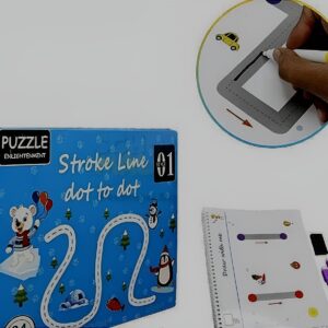Kids Educational Learning Tracing Book Stroke Line Dot To Dot Magical(64 pages)