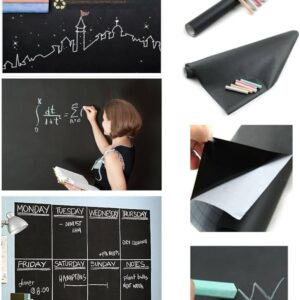 PVC Vinyl Black Board Wall Sticker Removable, with (2 pcs chalks) For Kids Bedroom Size/Dimension 39*150 cm Size