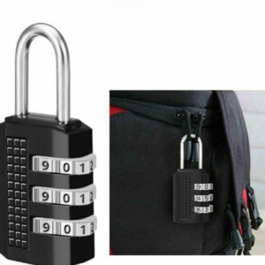 3 Digit Combination Padlock for locker Luggage suitcase Travel bag (Random color)