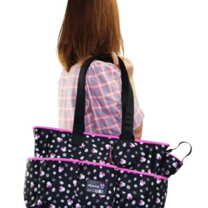 Stylish Disney Minnie Mouse Diaper Bag Set with Changing Pad & Bottle Holder