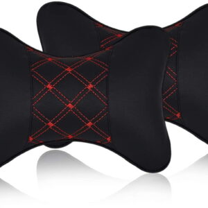 2pcs Car Neck Pillow Soft Breathe Car Auto Head Neck Rest Cushion Headrest Pillow Pad(random color )