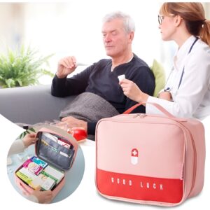 Empty Medicine Pills Storage Box Organizer | First Aid Kit Medicine Bag Portable Waterproof Outdoor Travel (Random color)